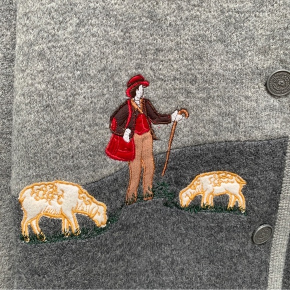 Vintage Gaddy Collection Embroidered Wool Jacket M / L - Picture 4 of 11